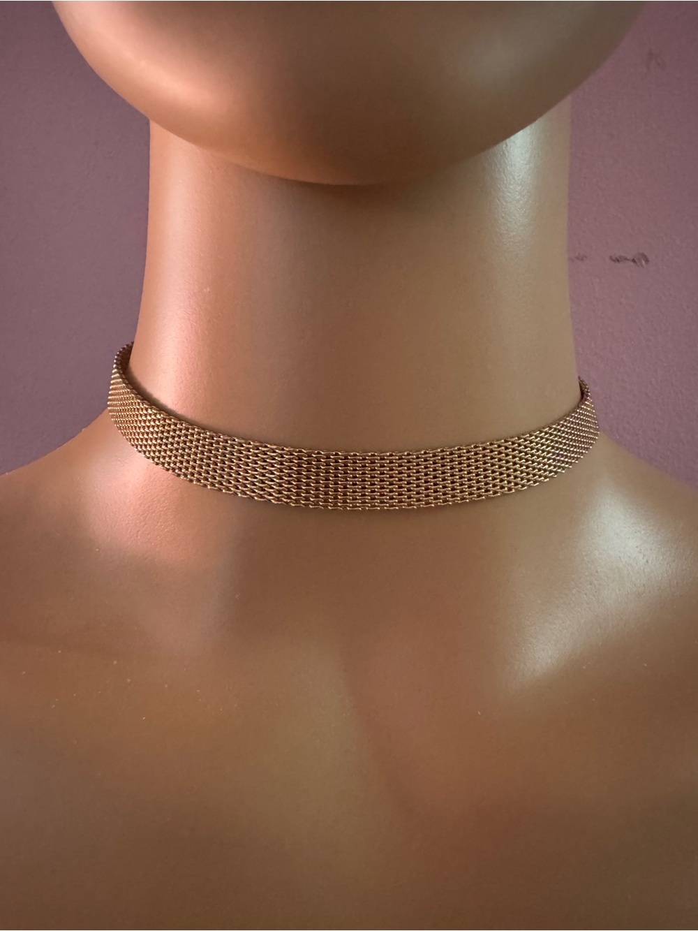 Woven Choker Necklace in Gold